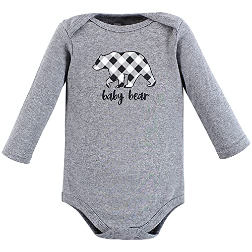 Image of Hudson Baby baby-boys Cotton Long-sleeve Bodysuits 5-pack