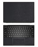 Decalrus - Protective Decal for Dell XPS 13 9300/9310 (13.4' Screen) Laptop Black Carbon Fiber Skin...
