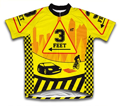ScudoPro 3 Feet Short Sleeve Cycling Jersey for Men - Size 2XL Yellow