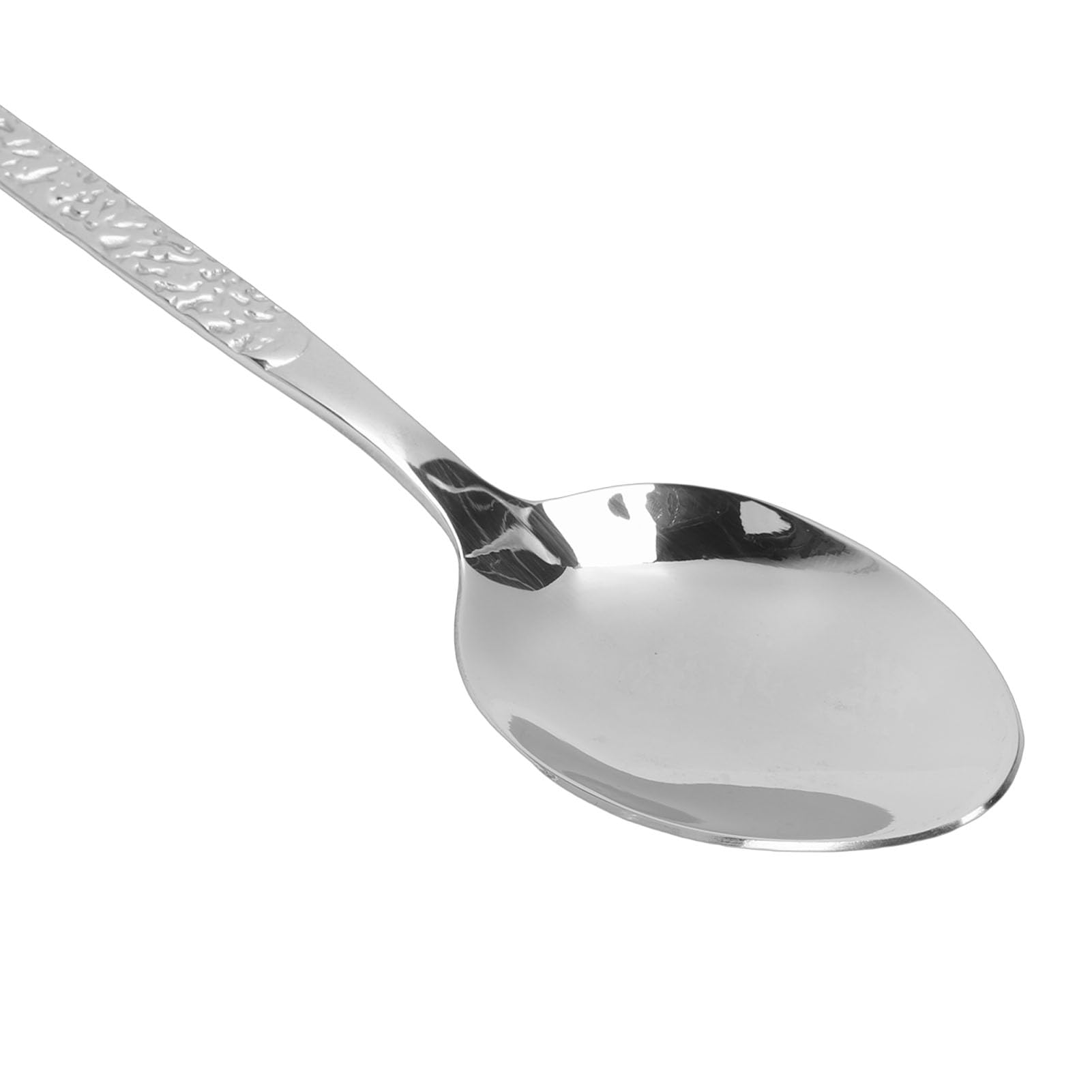 SIXRUN 24 Piezas de Cubiertos de Acero Inoxidable, Juego de Cubiertos Martillados con Acabado Plateado para Cocina, Hogar, Bodas y Comedor (SILVER)