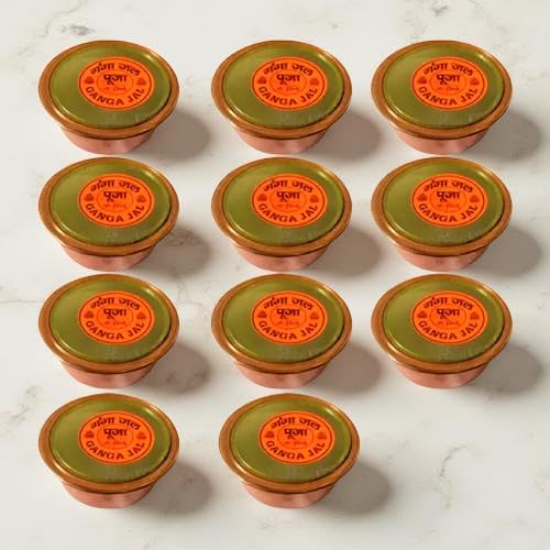 Image of 11 Copper Pots Shudh Ganga Jal - Holy Water from Haridwar for Pooja, Home & Temple Use | Pure Gangajal for Janmashtami, Sawan, and All Religious Rituals |