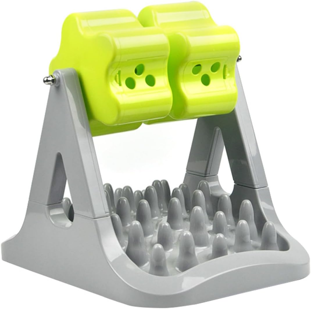 YARNOW Automatic Dog Food Dispenser – Choking PET Feeder Rotating Design 1-Piece Food Bowl for Puppies and Dogs Non-Skid Base for Training and Feeding