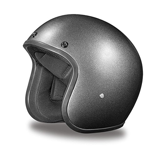 Daytona Helmets 3/4 Open Face Motorcycle Helmet – Dot Approved [Gun Metal Grey Metallic] [M] #TOP6