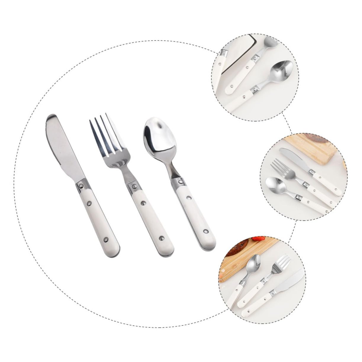 BESPORTBLE Kids Fork Spoon Cutter Set Stainless Steel Tableware Home Cutlery Safe Easy for Children Perfect Present