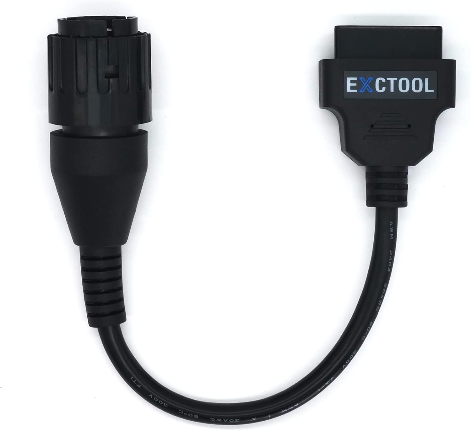 OBD2 Diagnostic Adapter Compatible with BMW Motorcycles Year 1996 to 2016 Round 10 Pin Connector to 16 Pin OBD II Female Cable 1 Feet