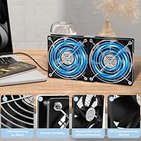 Silkwish 2 x 120mm Gehäuselüfter 12V PC Lüfter mit Geschwindigkeit – Ansicht 4