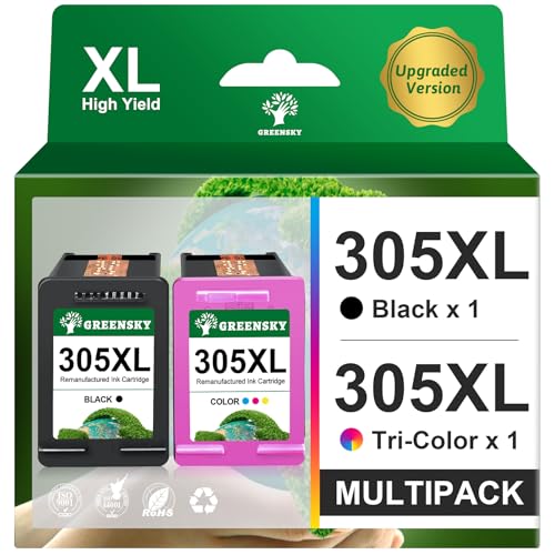 305XL Compatible pour Cartouche HP 305 XL 305XL pour HP DeskJet 2700 2710e 2720 2720e 2722 2723e 4120 4130e pour Envy 6020 6020e 6022e 6030 Envy Pro 6400 6420 6420e 305...