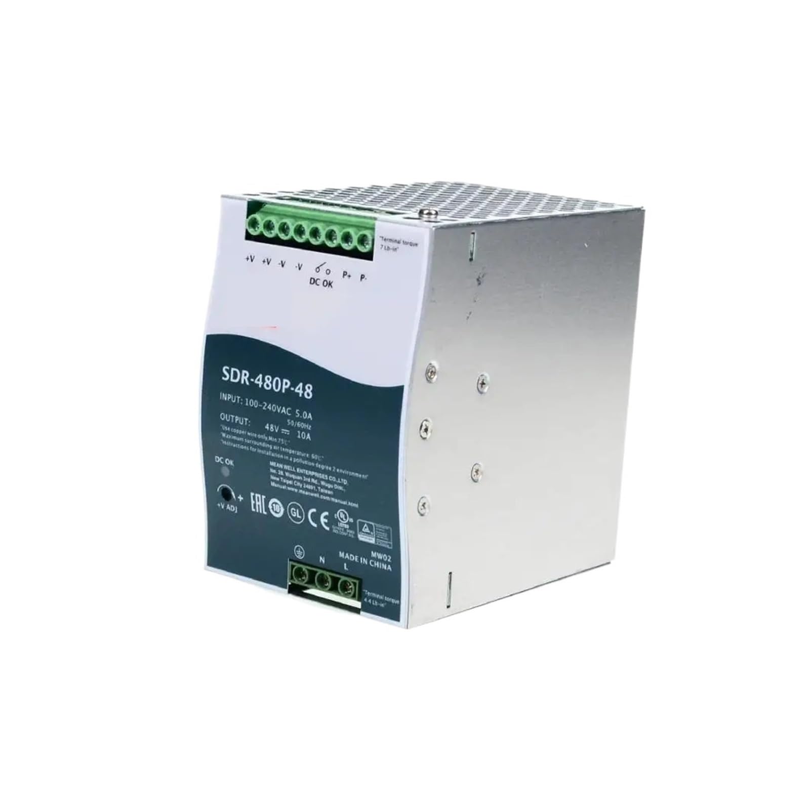 BALYDLUL SDR-480P-48 DC 48V 10A 480W Single Output Power Supply