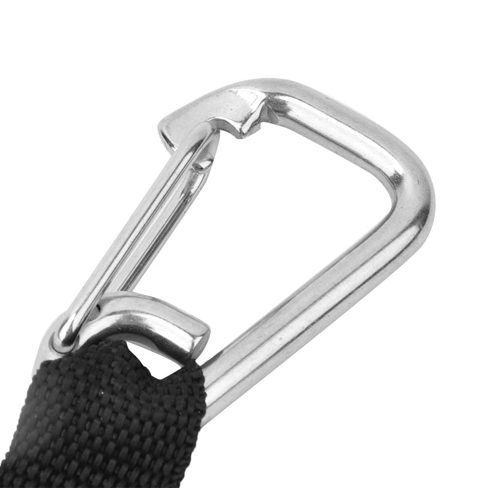 Alomejor Edelstahl Scuba Console Retractor Hochleistungsschlüsselring mit Schnellverschluss Tauchzubehör