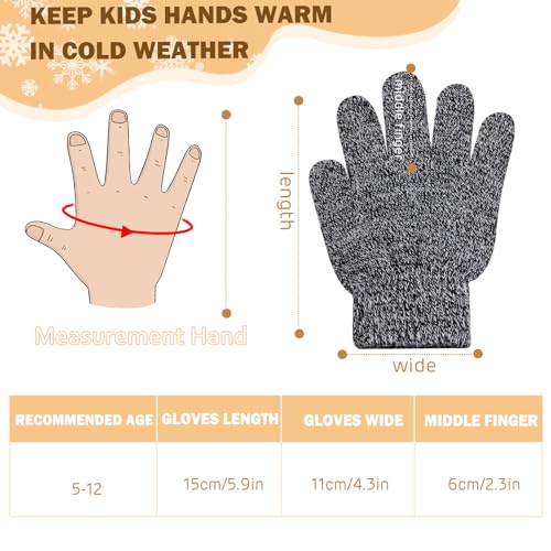 Image of ONESING 6 Pair Baby Gloves Toddler Gloves Toddler Winter Gloves Kids Gloves Winter Stretchy Knit Gloves for Kids Boys Girls
