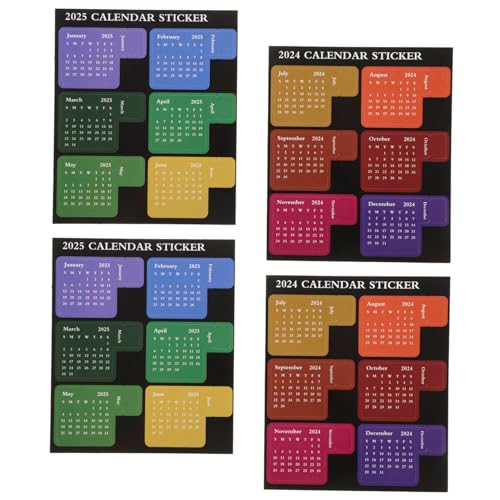 OFFSCH 2セット 年版カレンダーインデックスステッカー 自己粘着式スケジュールマーク用 便箋シール 学生 教師 オフィス向け使いやすい整