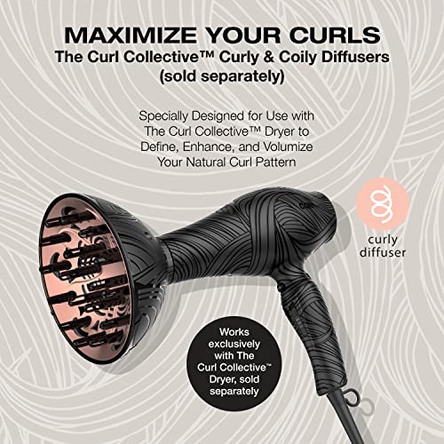 Conair O difusor de cabelo cacheado Coletivo Curl, funciona exclusivamente com o secador de cabelo C