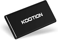 KOOTION 250GB Portable External SSD - 500MB/s Read, 450MB/s Write USB-C Drive, Shockproof Aluminum for PC Mac Phones