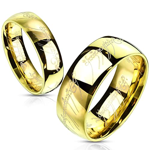 Bague en tungstène doré pour homme et femme alliance de mariage chic