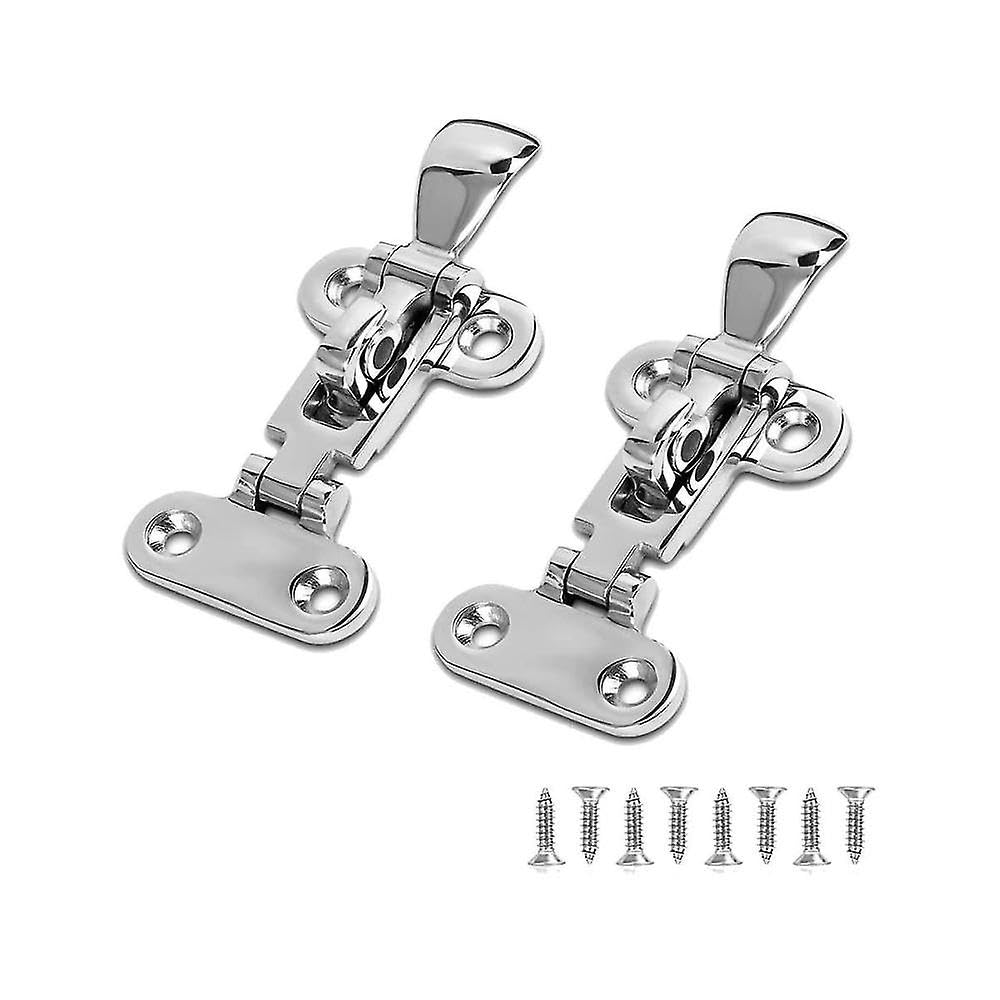 Marine Grade Boat Door Hatch Anti-Rattle Latches, Hold Down Clamp Latches, Solid Construction, Lockable,(2 Pcs)