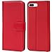Produktbild Conie Handyhülle für iPhone 7 Plus / 8 Plus Hülle, Premium PU Leder Flip Case Booklet Cover Weiches Innenfutter für iPhone 7 Plus / 8 Plus Tasche, Rot
