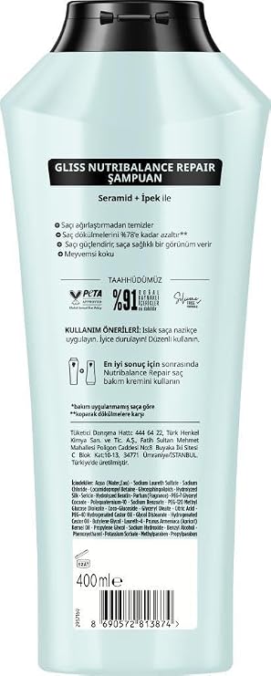 Gliss Full Hair Wonder Dökülme Karşıtı Şampuan 400 Mlx2 Adet
