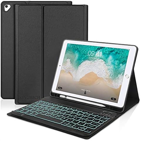 SENGBIRCH Teclado con Funda y Retroiluminación para iPad Cover