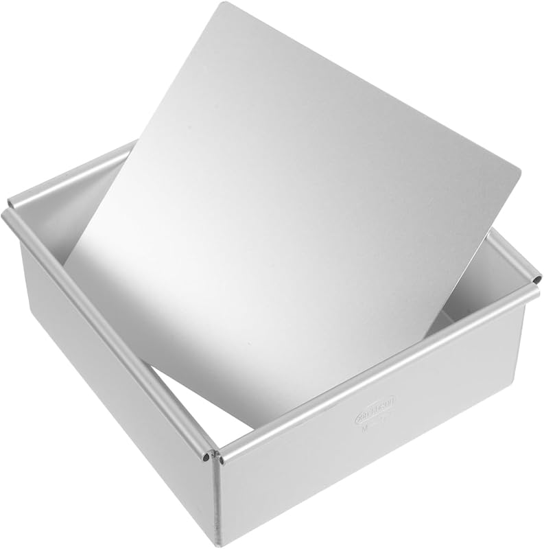 Square Aluminum Cake Pan with Removable Bottom for Cheesecake Pastry Brownies Rolled Edge Design for Safe Handling Easy Cleaning for Home Baking and Parties