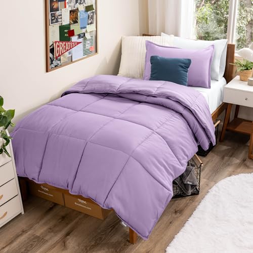 Bare Home Comforter Set - Ultra-Soft Down Alternative (Twin XL) Lavender