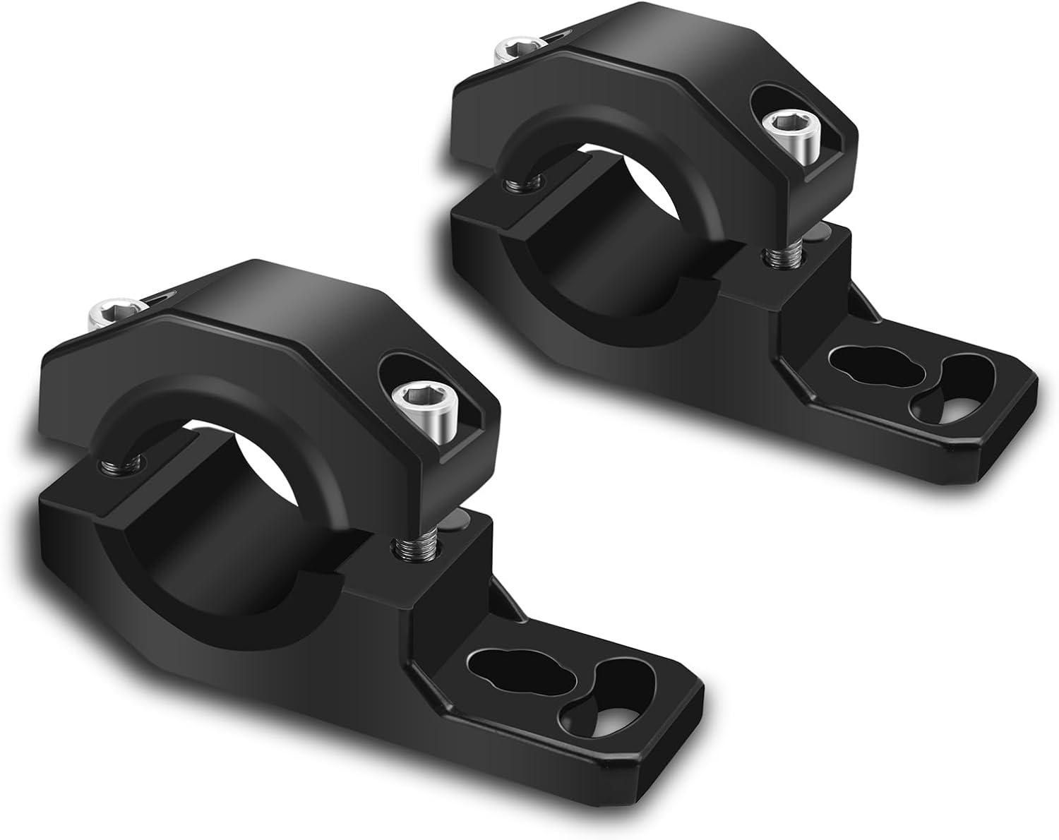 4PCS Motorcycle Light Bar Mounts 0.75" 1" 1.25", LED Off Road Lights, Aluminium Alloy Roll Cage Clamp, Motorcycle Fog Light Mounts, Light Bar Mounting Brackets ,Compatible with Motorcycle