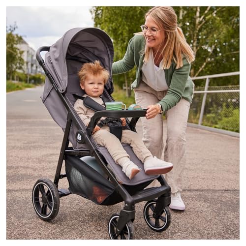 Hauck Passeggino 3 In 1 Shop N Care Trio Set, Dalla Nascita Fino A 22 Kg, Carrozzina Per Neonati Con Navicella E Ovetto Neonato, Pieghevole, Reclinabile Con Portabibite E Vassoio, Uvp 50+, Verde Oliva - 4