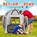 Serenelife ON-The GO Baby and Toddler Pack and Play - Playpen - Play Yard Compact, Portable, Lightweight, Foldable- Indoor and Outdoor, w/Canopy, 5 Panel Mattress, Travel Bag (Gray): Baby