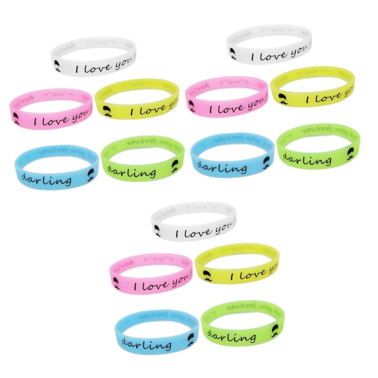 YARNOW 75 Pz braccialetto luminoso braccialetti in silicone personalizzati bagliore nei braccialetti scuri Braccialetti per promuovere un'organizzazione o un'attività polsiera maggiore