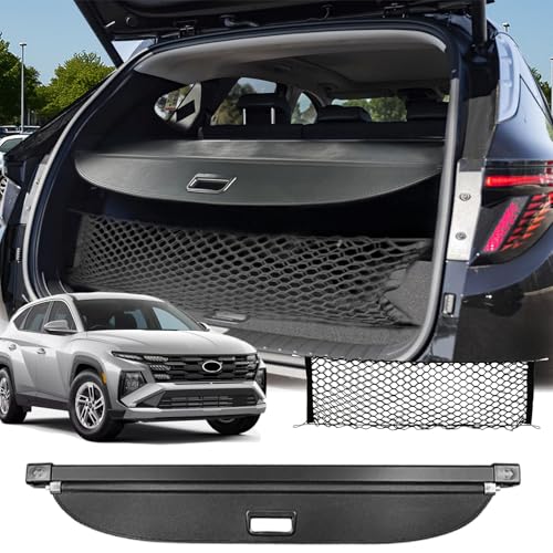 OPS AOTO Cargo Cover for 2022 2023 2024 2025 2026 Hyundai Tucson Accessories(Leather),Rear Trunk Cover for Hyundai Tucson 2022-2026 Accessories Privacy Screen Retractable Luggage Security Shield Shade