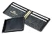 DELMON VARONE - Porte-Cartes Personnalisable avec Pince à Billets en Cuir Noir Soft Grain de qualité supérieure, Portefeuille en Cuir véritable avec 4 Compartiments pour Cartes et Pince à Billets