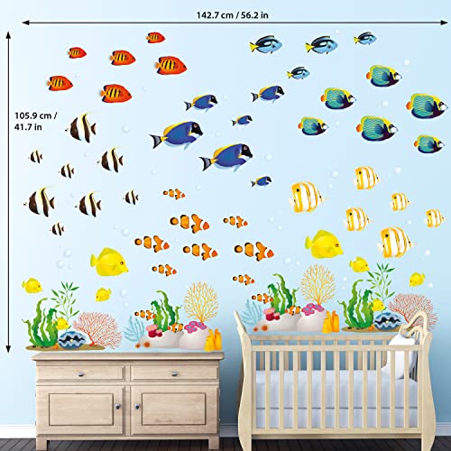 Decowall Dc-1811N Coral Reef Fish Kids Wall Stickers Decals Peel And Stick Removable For Nursery Bedroom Living Room Art Murals Decorations #TOP4