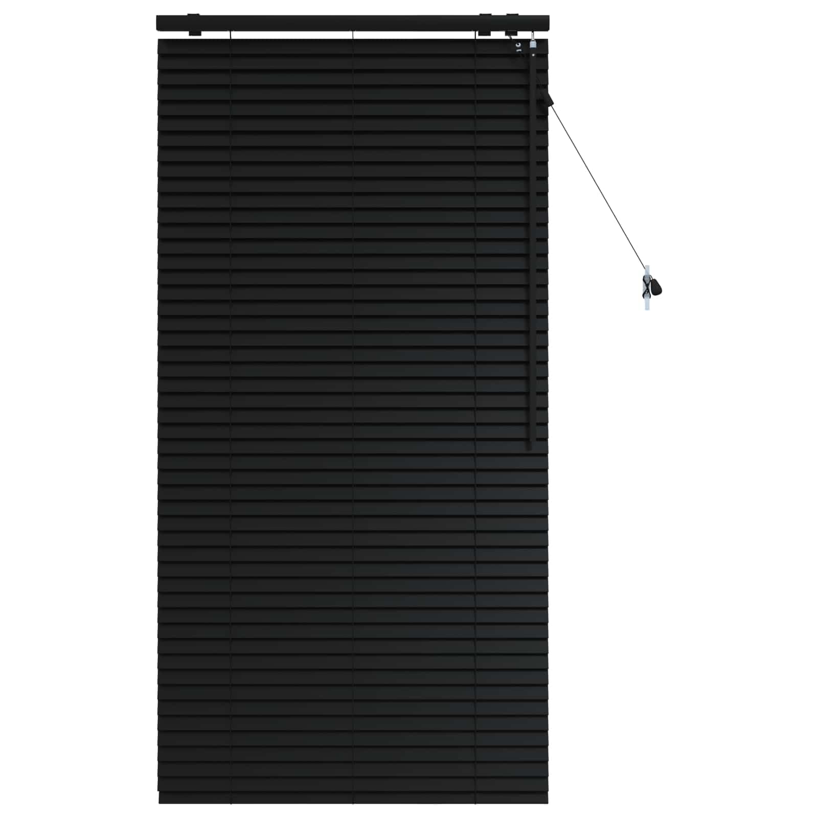 Persiana de madera negra para salón y dormitorio, regula la luz con elegancia de 95 x 160 cm