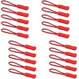 Red Snail 20PCS Zipper Pull - Bright Helper, Replacement, Nylon Pulls Tab for Backpacks