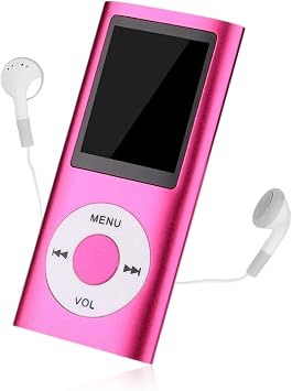 MP3 Player, 1.8in Display Portable Music Player, Support up to 64GB Memory Card, MP3/WMA/FLAC/APE/AAC/OGG/ACELP, for Students Running Walking, Earphones Included,