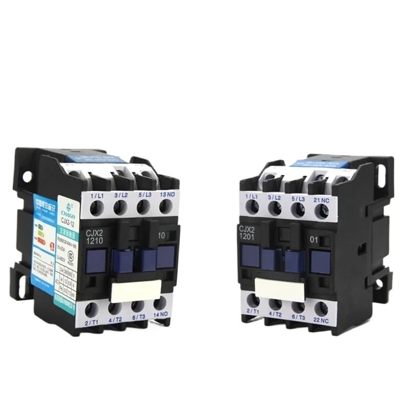 CJX2-1201/1210 50/60HZ 12A AC contactor Din Rail Mounted 3P+1NO Normal Open Contactor 24V-380V(CJX2 220V NC)