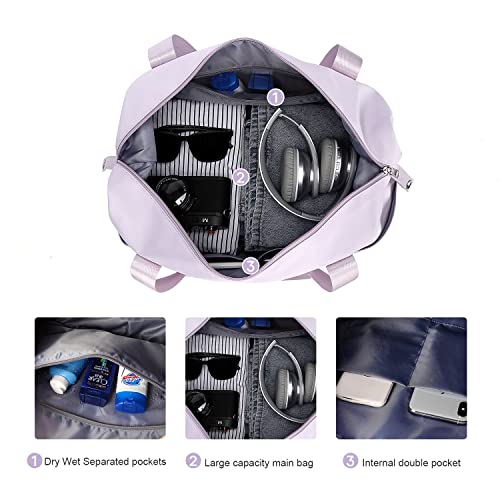 Expandable Purple Tote Duffel