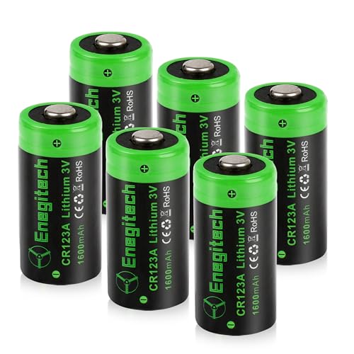 Enegitech CR123A 3V Lithium Battery, 123 3 Volt Lithium...