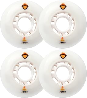 Inline Skate Wheels, Replacement Roller Skating Wheels 4PCS White Inline Skate Wheels,Skates Replacement PU Wheel,Outdoor Asphalt Hockey Roller Blades Roller Tires