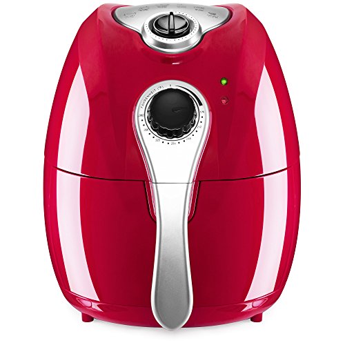Best Choice Products 4.4qt Oil-Free Home Kitchen Electric Air Fryer w/Rapid Air Circulation, Temperature Control, Timer, Detachable Handles - Red
