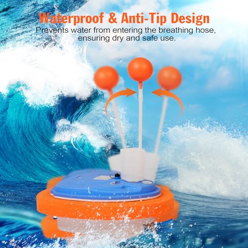 HQLYZJDV Scuba Diving System, Portable Scuba Diving Tank Ventilator with 33ft Hose, 3.5H Rechargable Diving Breathing Regulator, Underwater Breathing System for Diving, Fishing, Boat Cleaning