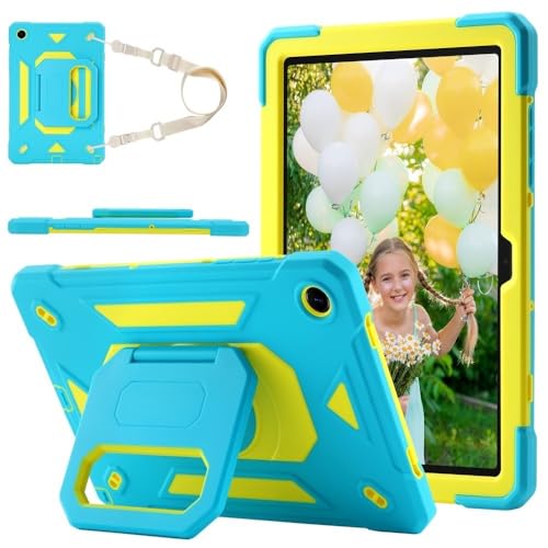 Coque antichoc Samsung Galaxy Tab A9 Plus pour éviter les chutes avec sangle et support silicone