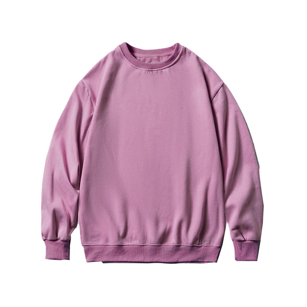 Sweat à capuche surdimensionné homme violet taro uni pull ample L - 4