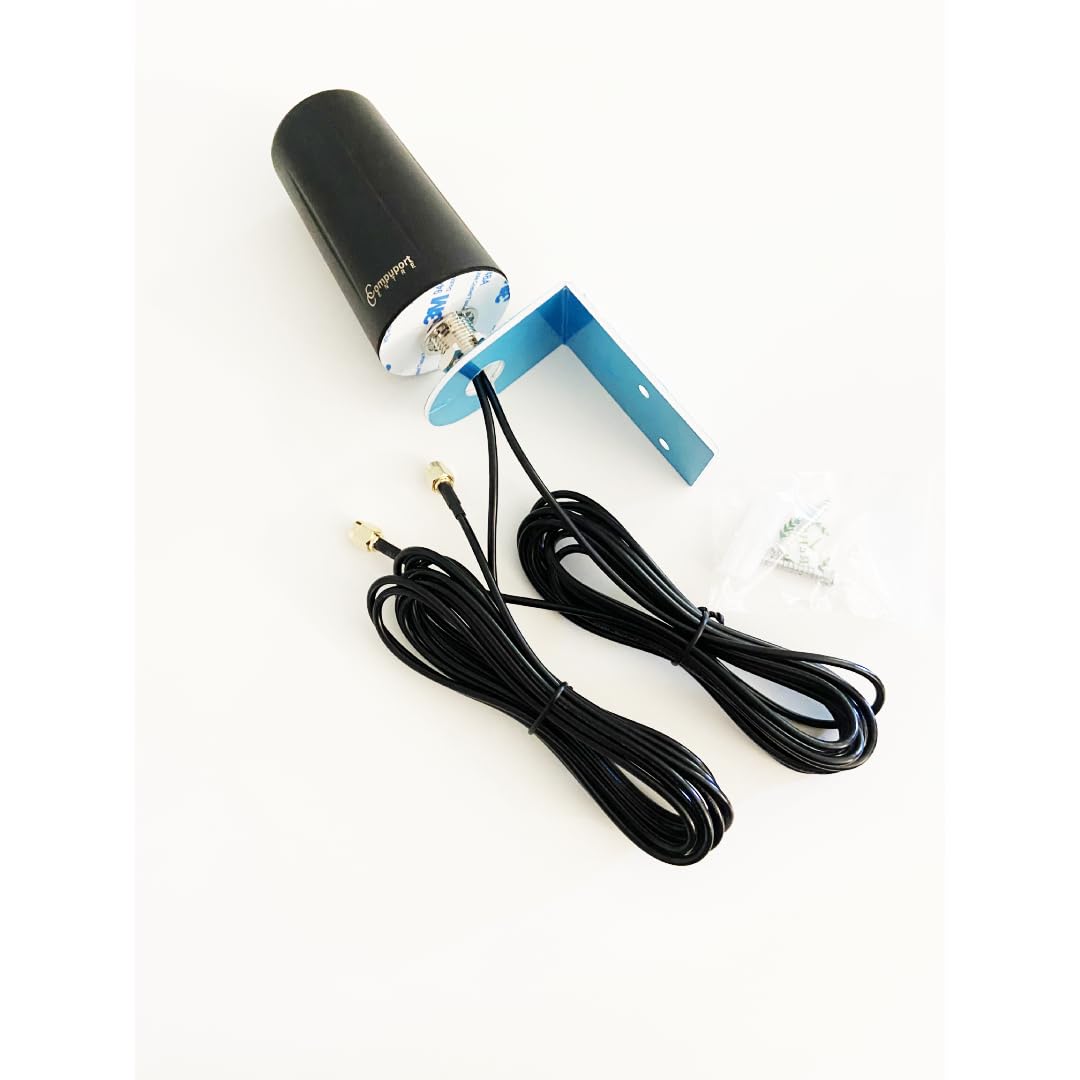 CompuPort Waterproof 2x3dB gain 5G/LTE Multi-Band MIMO Panorama M2M Antenna Wall Mounting- Frequency Range: 2x600-960/1710-6000MHz -Multi-Band Coverage: Dual 5G LTE, 802.11ac Wi-Fi and GSM