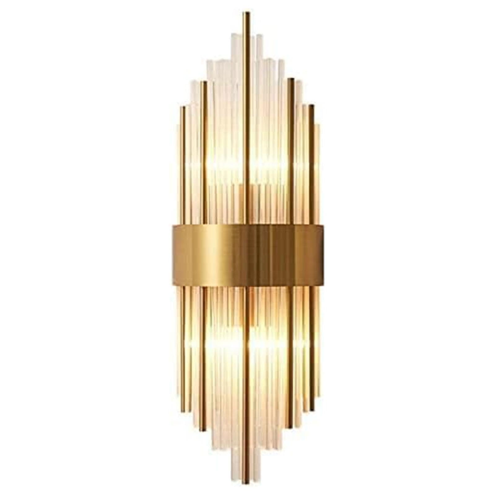 Apliques De Pared De Cristal, Lámpara De Mesilla De Noche Moderna Para Dormitorio, Lámpara De Pared Larga Estilo Rústico Para Tocador, Luminaria De Mediados De Siglo(A- 3-color Light,18*45cm)