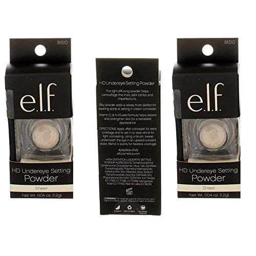 Pack of 3 e.l.f. HD Undereye Setting Powder, Sheer 81510