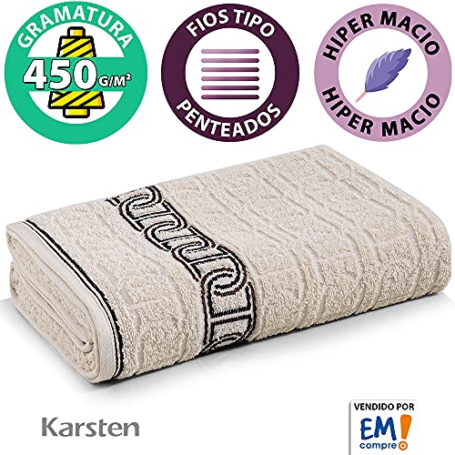 Kit Toalha 5 Peças - Banho + Rosto + Piso Fio Penteado Malmo Karsten - Emcompre