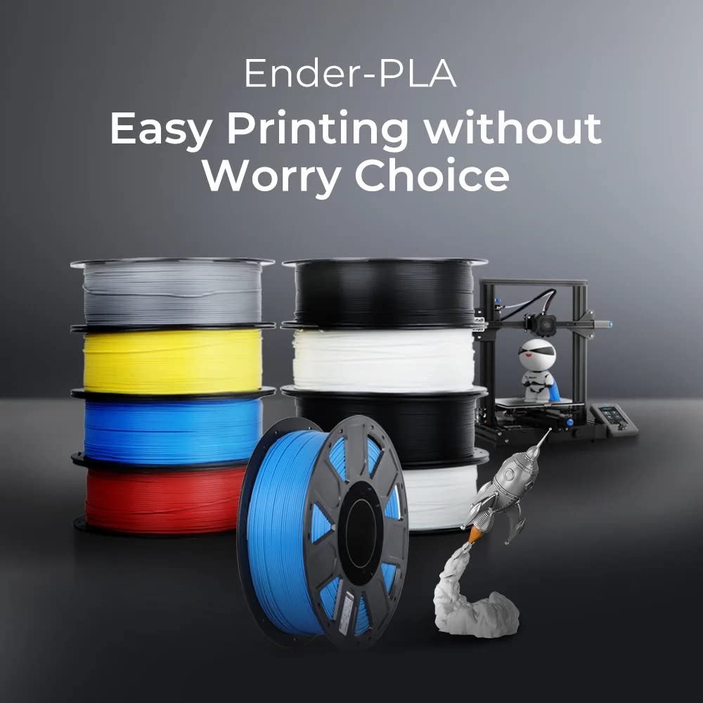 Creality Filamento PLA 1.75mm per Stampante 3D e Penne 3D Precisione Dimensionale +/- 0.02mm Neatly Wound Stampanti 3D FDM Bobina da 1kg (2.2 Libbre) (Rosso)