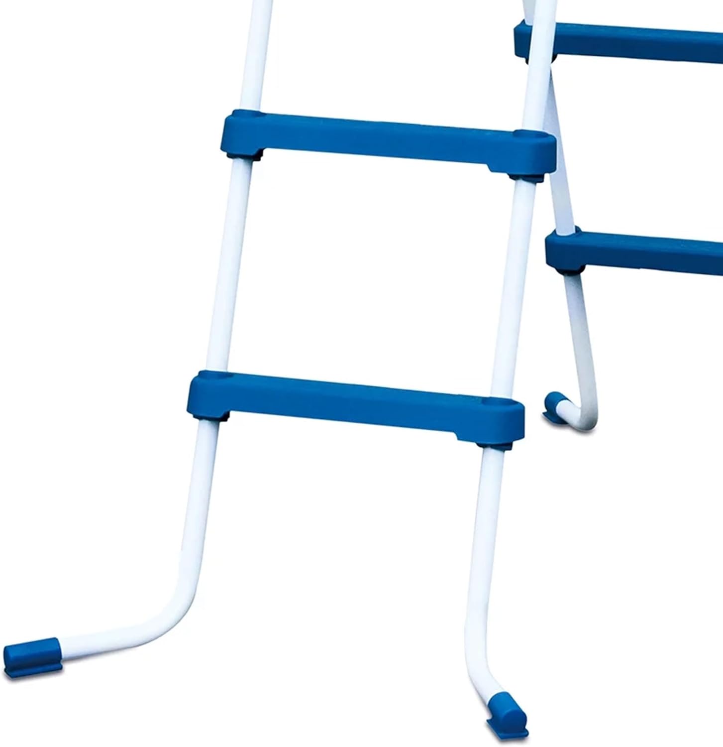 Funsicle 48 Inch SureStep 3 Stair Lightweight Steel Outdoor Above Ground Swimming Pool Ladder with Non Slip Feet for Outdoor Use, Blue/White
