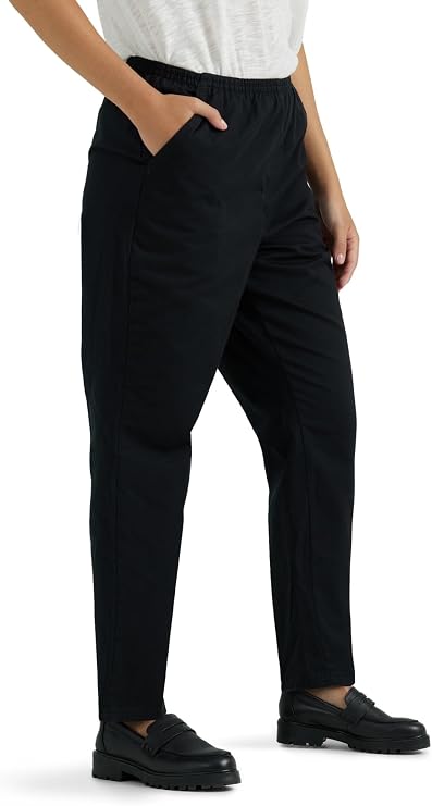 Chic Classic Collection Women's Cotton Pull-on Pant with Elastic Waist