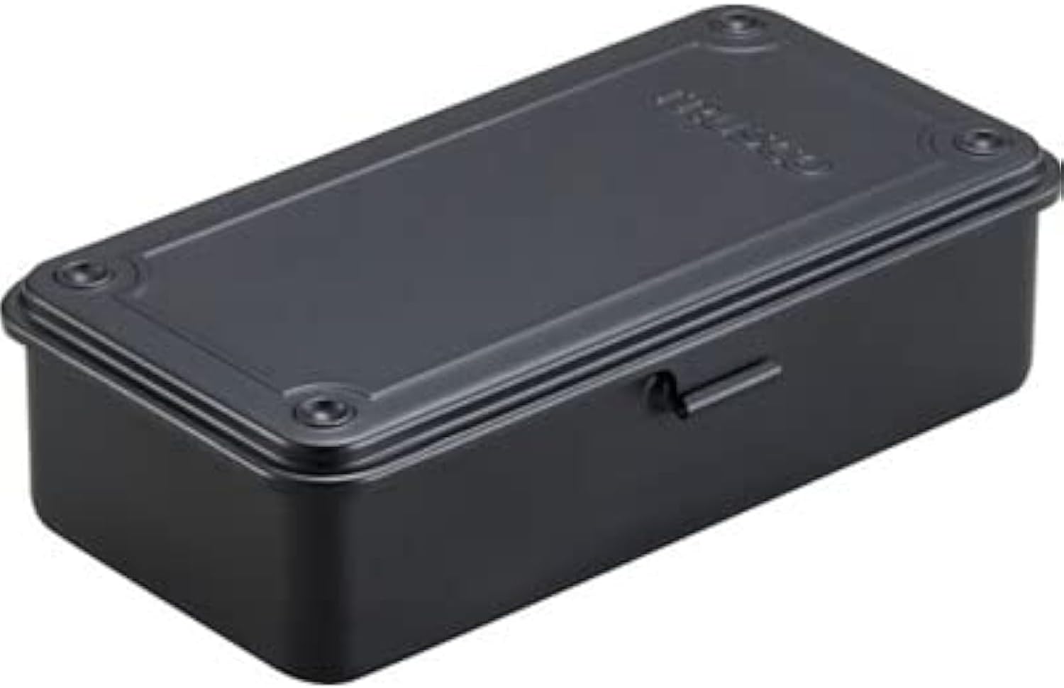 T-190 BK (Black) H7.99×W4.29×D2.20inch Steel Trunk For Pegs, Metal fittings, Pen, Accessory, And Utility Knife Made In Japan
